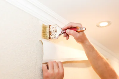 Pose de papier peint à Burcin — revêtements muraux et toiles de verre